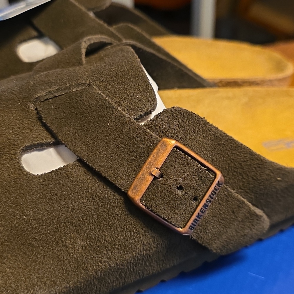 Birkenstock Boston Clogs, Brown Suede, Size 42 Regular Fit/Normal Width - Picture 3 of 9